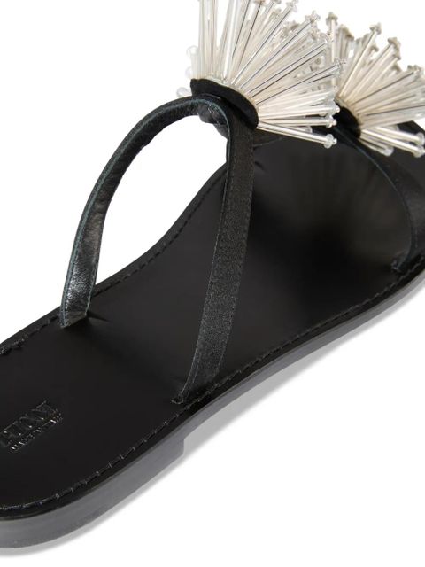 PUCCI embroidered slides - Black