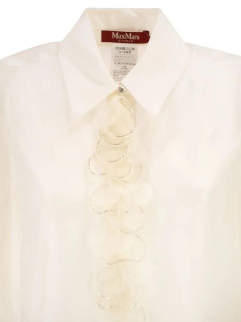 Max Mara Mseagi embroidered shirt - Neutrals