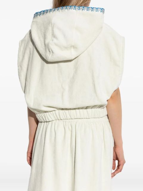Versace hooded cropped top - White