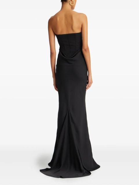 ROTATE BIRGER CHRISTENSEN corset maxi dress - Black