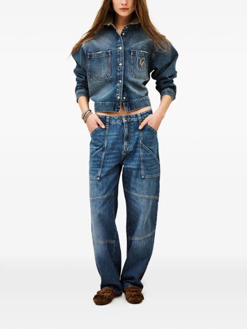 Ba&Sh Moyce panelled pocket-detail jeans - Blue - zdjęcie produktu nr 2