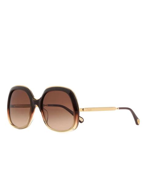 Chloé Eyewear square-frame sunglasses - Brown - zdjęcie produktu nr 2