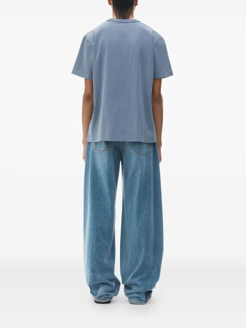 Alexander Wang logo-embroidered t-shirt - Blue - zdjęcie produktu nr 2