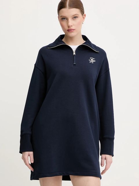 Tommy Hilfiger sukienka kolor granatowy mini prosta WW0WW48432 - zdjęcie produktu nr 1