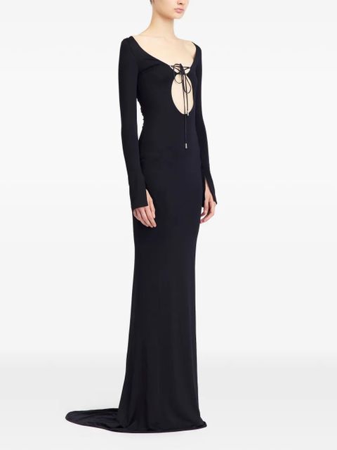 16Arlington Solaris tie maxi dress - Black