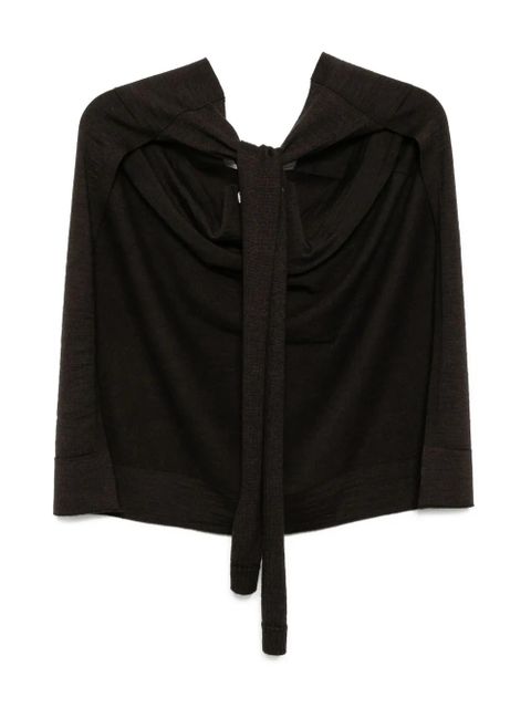 LEMAIRE Trompe L'oeil scarf - Brown - zdjęcie produktu nr 1