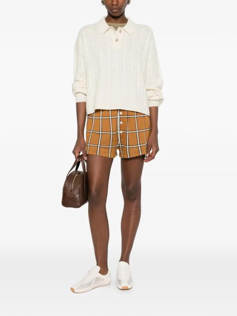 Guest In Residence plaid shorts - Brown - zdjęcie produktu nr 2