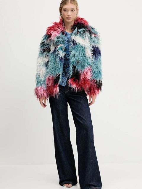 Desigual płaszcz CLOUD LACROIX kolor turkusowy 25WWEW02 - zdjęcie produktu nr 2