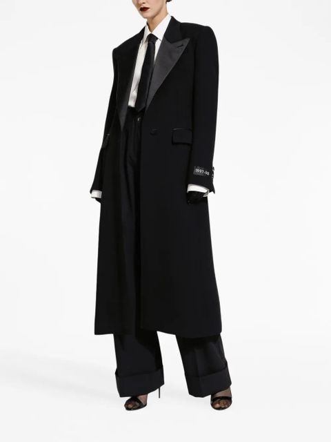 Dolce & Gabbana peak-lapel single-breasted coat - Black