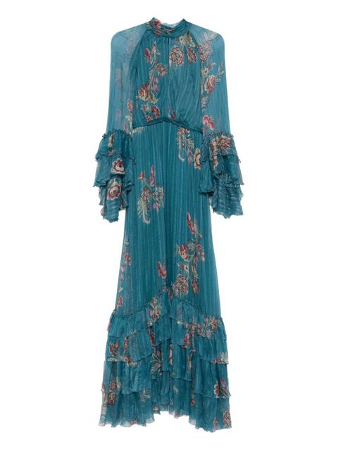 ETRO ruffled floral-print maxi dress - Blue - zdjęcie produktu nr 1