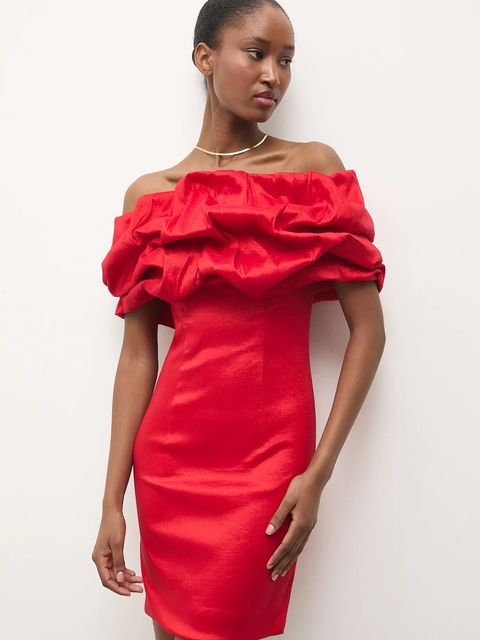 Answear.LAB sukienka kolor czerwony mini dopasowana - zdjęcie produktu nr 1