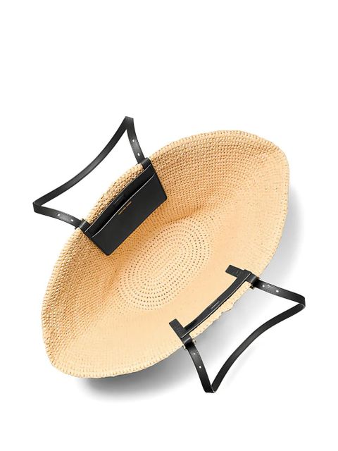 Michael Kors Isa woven straw tote bag - Neutrals - zdjęcie produktu nr 2