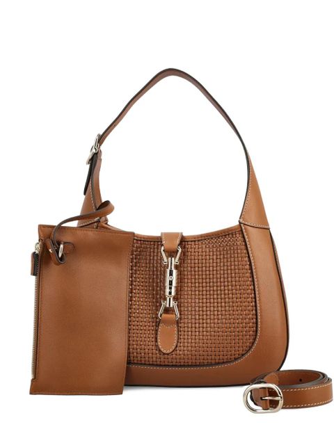 Gucci Jackie 1961 woven-detail shoulder bag - Brown - zdjęcie produktu nr 1