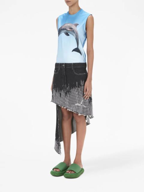 JW Anderson studded asymmetric denim skirt - Black - zdjęcie produktu nr 2