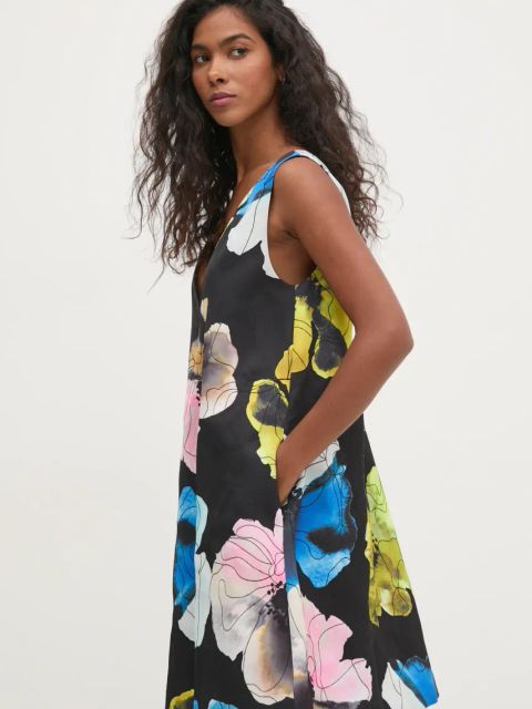 Stine Goya sukienka kolor czarny mini rozkloszowana SG-PS25-D066-2317