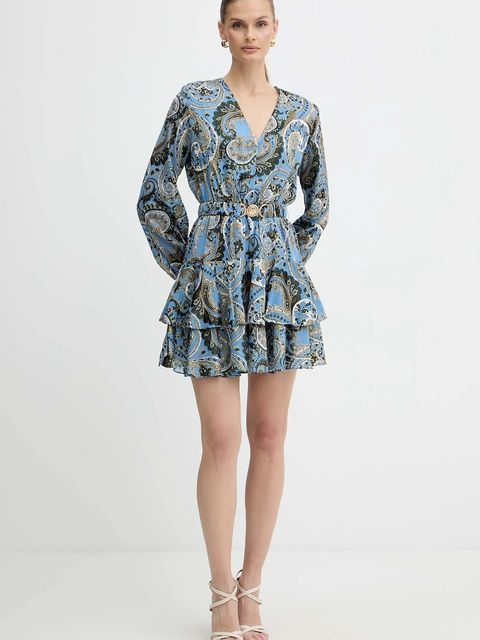 Guess sukienka CLARISSE kolor niebieski mini rozkloszowana W5BK53 W2770