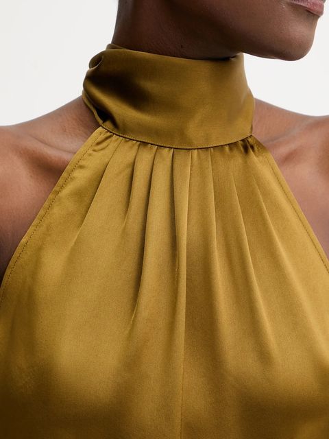 Retrofete bluzka Martina damska kolor zielony gładka R-FW25-11995-11