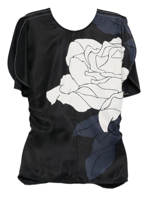 Victoria Beckham floral-print blouse - Black - zdjęcie produktu nr 1