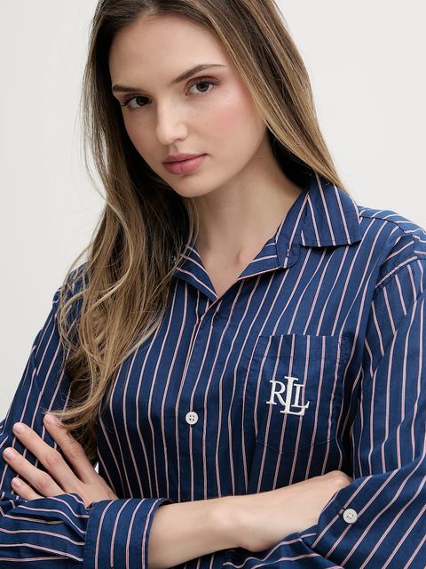 Lauren Ralph Lauren koszula nocna damska kolor granatowy ILN32429