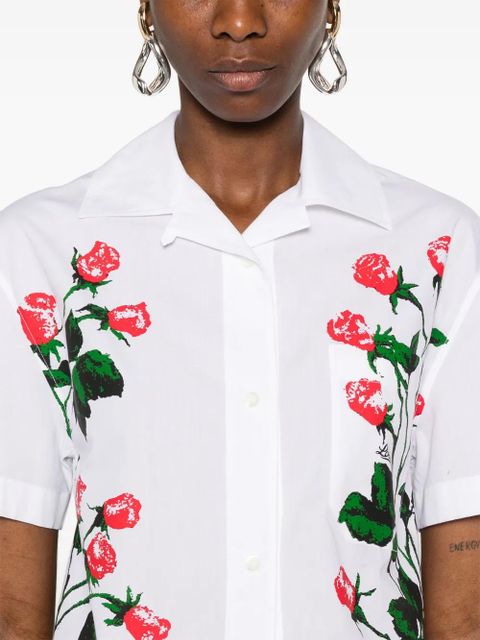 LOEWE floral-print shirt - White