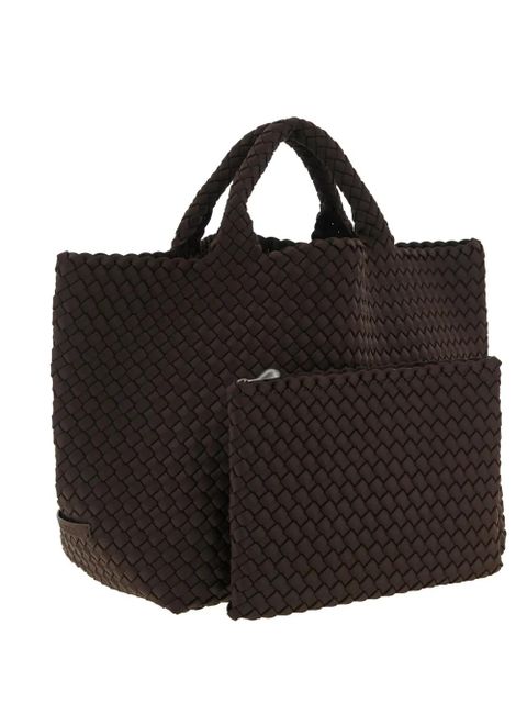 NAGHEDI medium St. Barths hand-woven logo tote bag - Brown