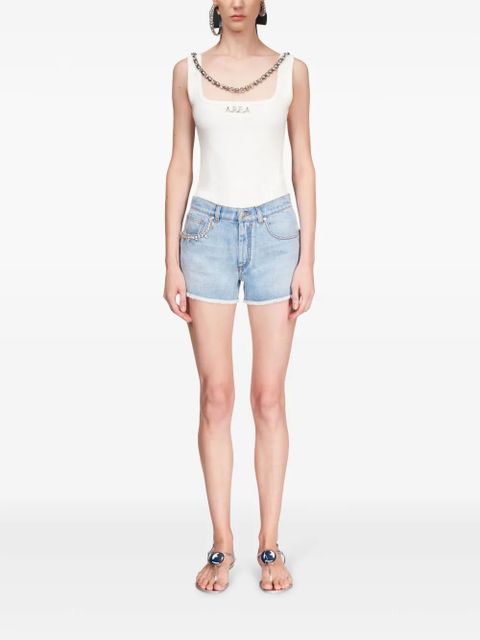 AREA crystal-embellished shorts - Blue - zdjęcie produktu nr 2