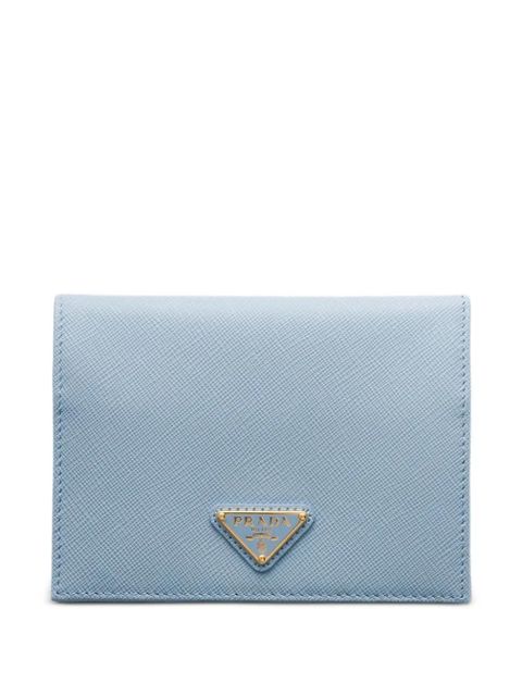 Prada Saffiano-leather passport holder - Blue - zdjęcie produktu nr 1