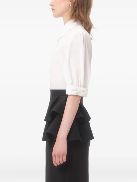 Valentino Garavani puffed sleeve button-up shirt - White