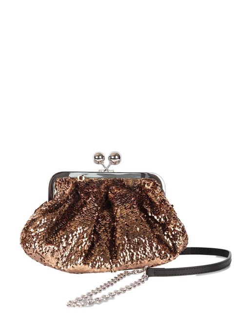 Weekend Max Mara Small Pasticcino sequin clutch bag - Brown - zdjęcie produktu nr 1