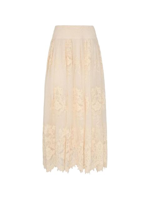 ZIMMERMANN Luna lace maxi skirt - Neutrals - zdjęcie produktu nr 1