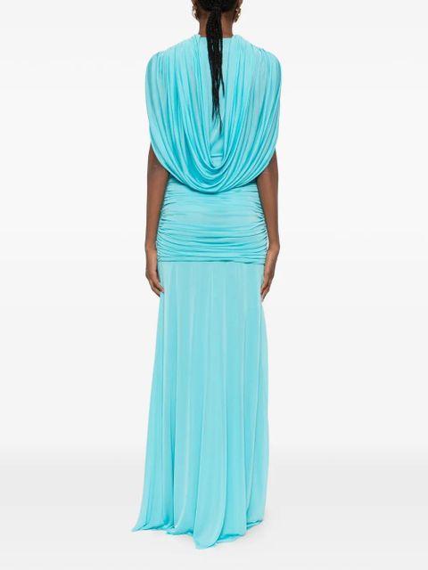Christopher Esber ripple drape dress - Blue