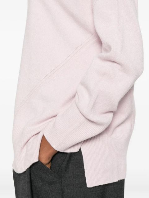 SOLOTRE ribbed high-neck sweater - Pink