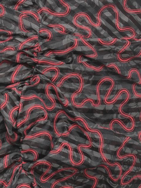 Vivienne Westwood draped patterned dress - Red