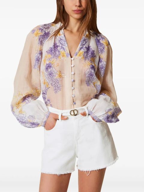 TWINSET floral-print blouse - Neutrals - zdjęcie produktu nr 2
