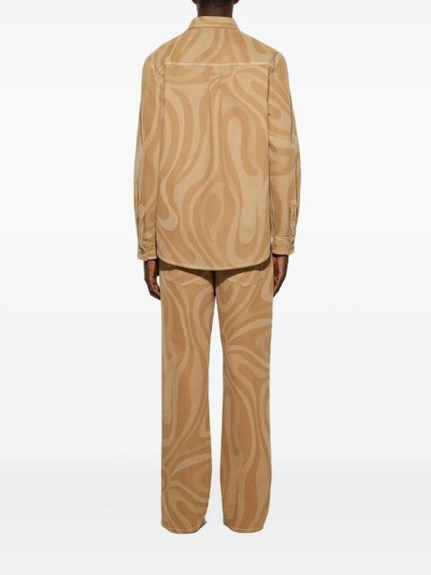 PUCCI cotton shirt jacket - Brown