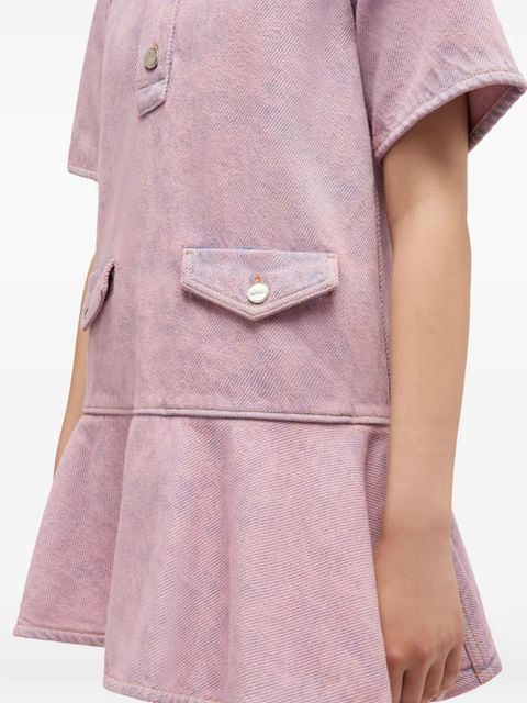 GANNI denim mini dress - Pink