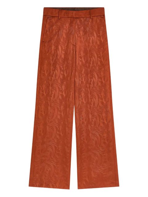 DRIES VAN NOTEN jacquard-swirl trousers - Orange - zdjęcie produktu nr 1