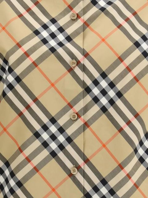 Burberry plaind-pattern shirt - Neutrals