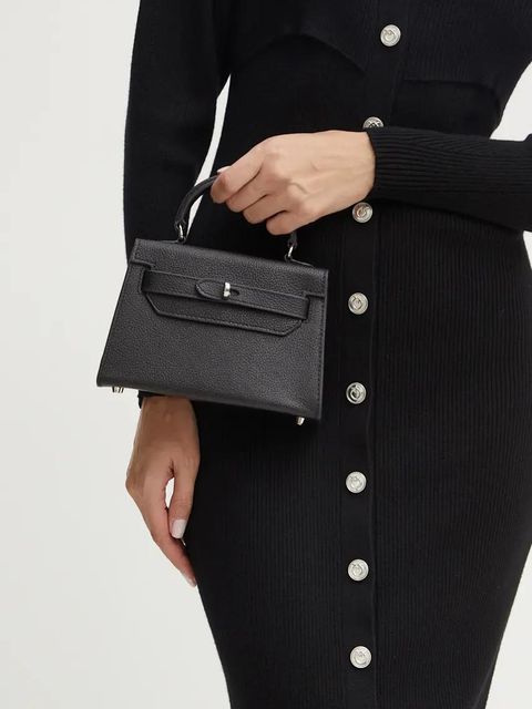 Silvian Heach torebka skórzana SANITA kolor czarny RCP25016BO