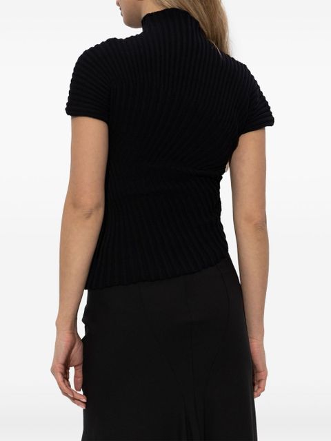 Cult Gaia ribbed-knit T-shirt - Black