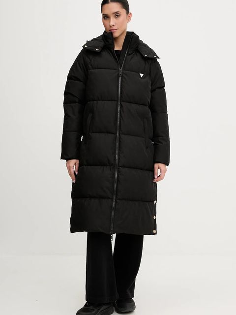 Guess kurtka 4G kolor czarny zimowa oversize V5BL08 WGLW2 - zdjęcie produktu nr 1