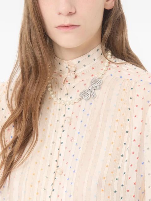 Valentino Garavani Trop Chou necklace in metal, baroque glass beads, and Swarovski® crystals - Silver - zdjęcie produktu nr 2