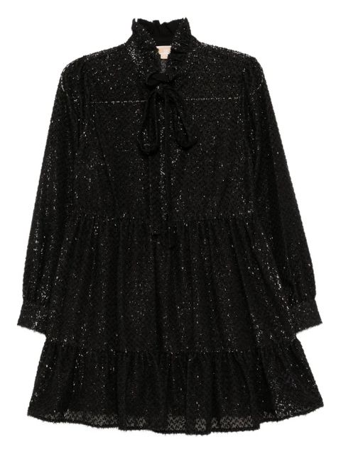 Michael Kors metallic-clip jacquard mini dress - Black - zdjęcie produktu nr 1