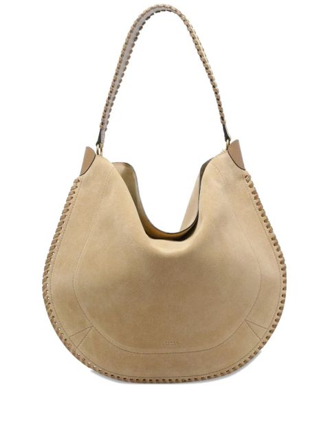 ISABEL MARANT Oskan braided-trim suede shoulder bag - Neutrals - zdjęcie produktu nr 1