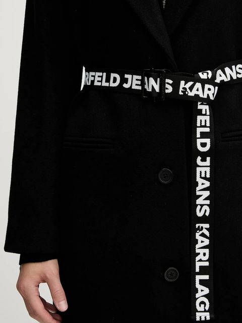 Karl Lagerfeld Jeans płaszcz kolor czarny A4W15056