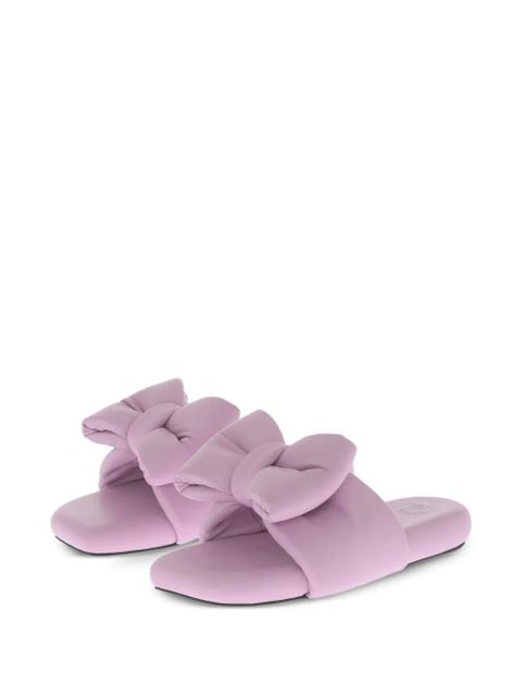 Off-White bow padded slides - Purple