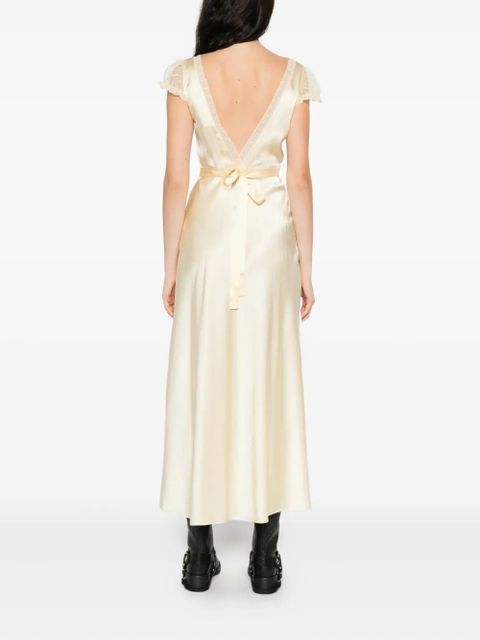 DÔEN Corelia v-neck midi dress - Yellow