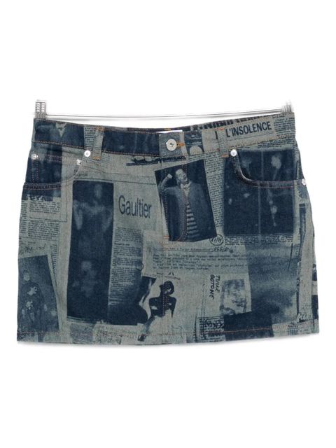 Jean Paul Gaultier belt-loop mini skirt - Blue - zdjęcie produktu nr 1