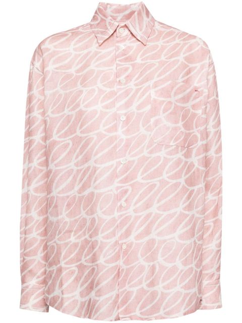 Marni Landscapes-print poplin shirt - Pink - zdjęcie produktu nr 1