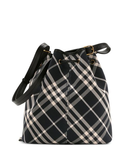 Burberry medium Check bucket bag - Black